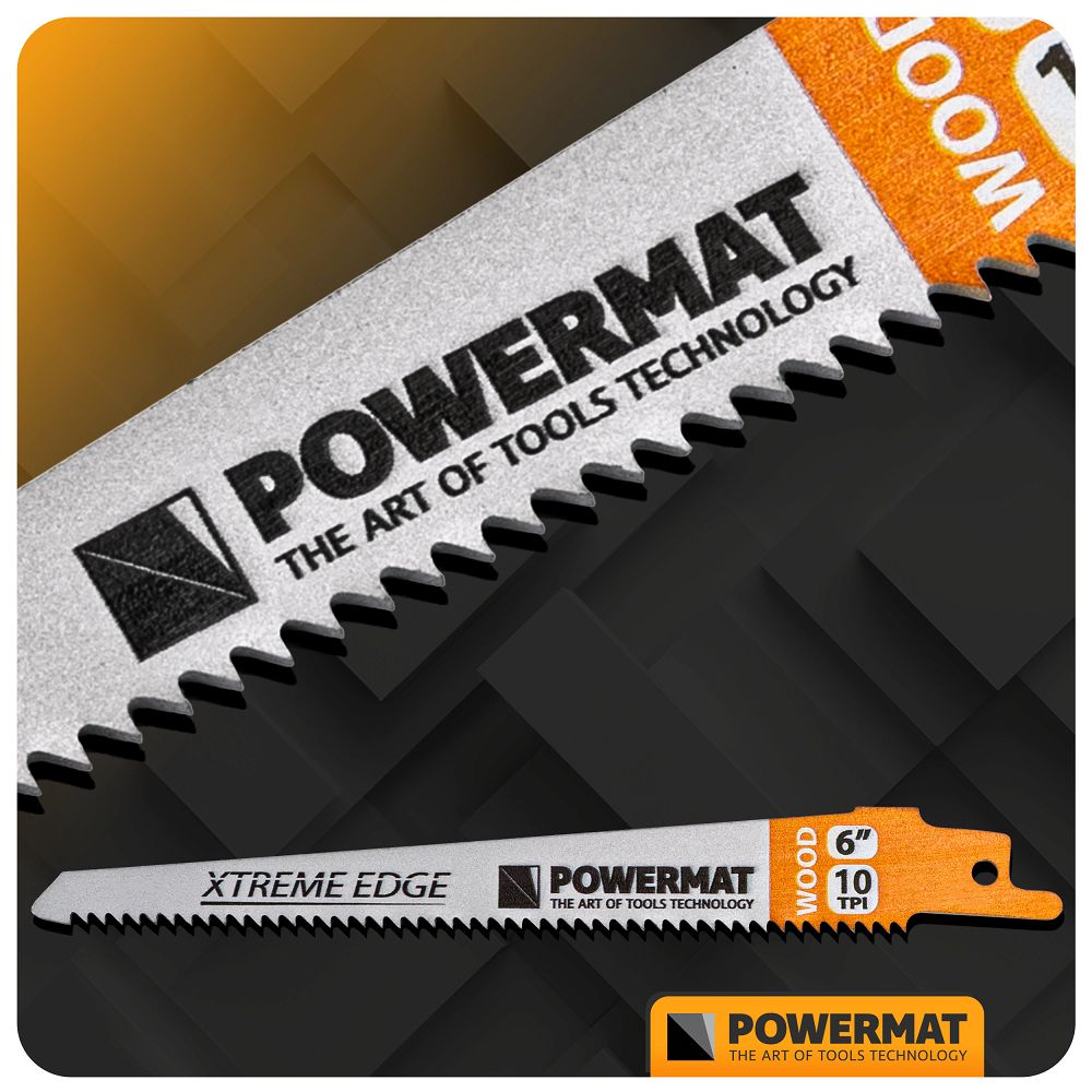 Set lame pentru fierastrau sabie PM-ZBDP10T, 10 bucati, Powermat PM1373