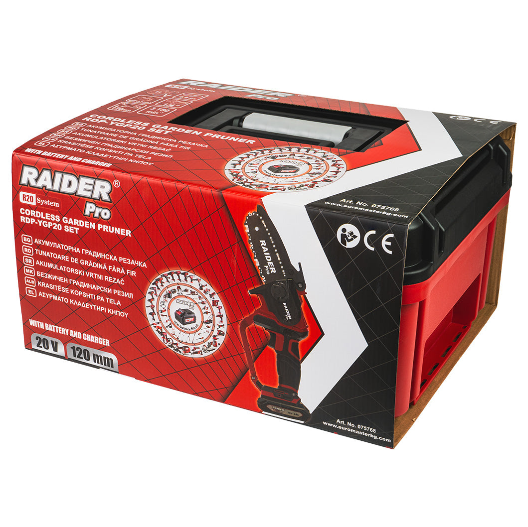 Mini fierastrau pe acumulator RDP-YGP20, 120mm, 1 / 4", 1.1 mm, 28, 2 Ah, Raider 075768