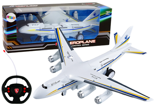 Avion de pasageri R/C cu telecomanda, alb, Lean 12102