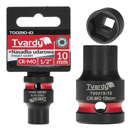 Cheie tubulara de impact 1 / 2"  in 6 puncte, 10 mm, Tvardy T00210-10