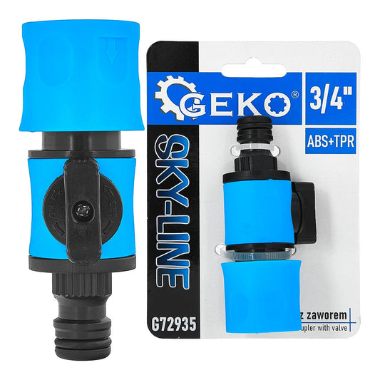 Cupla rapida cu supapa si niplu Sky-Line, Geko G72935