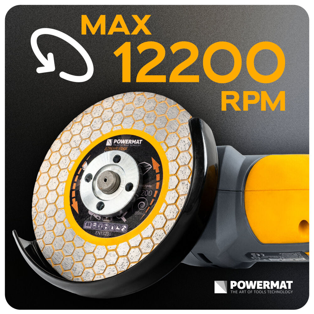 Disc diamantat hexagonal pentru ceramica PM-TDCS-1256T, 125 mm, Powermat PM1500