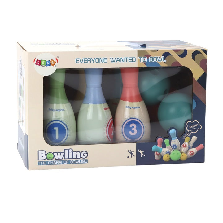 Set popice bowling, 6 piese, multicolor, 19.5 x 6.5 x 6.5 cm, Lean 17518
