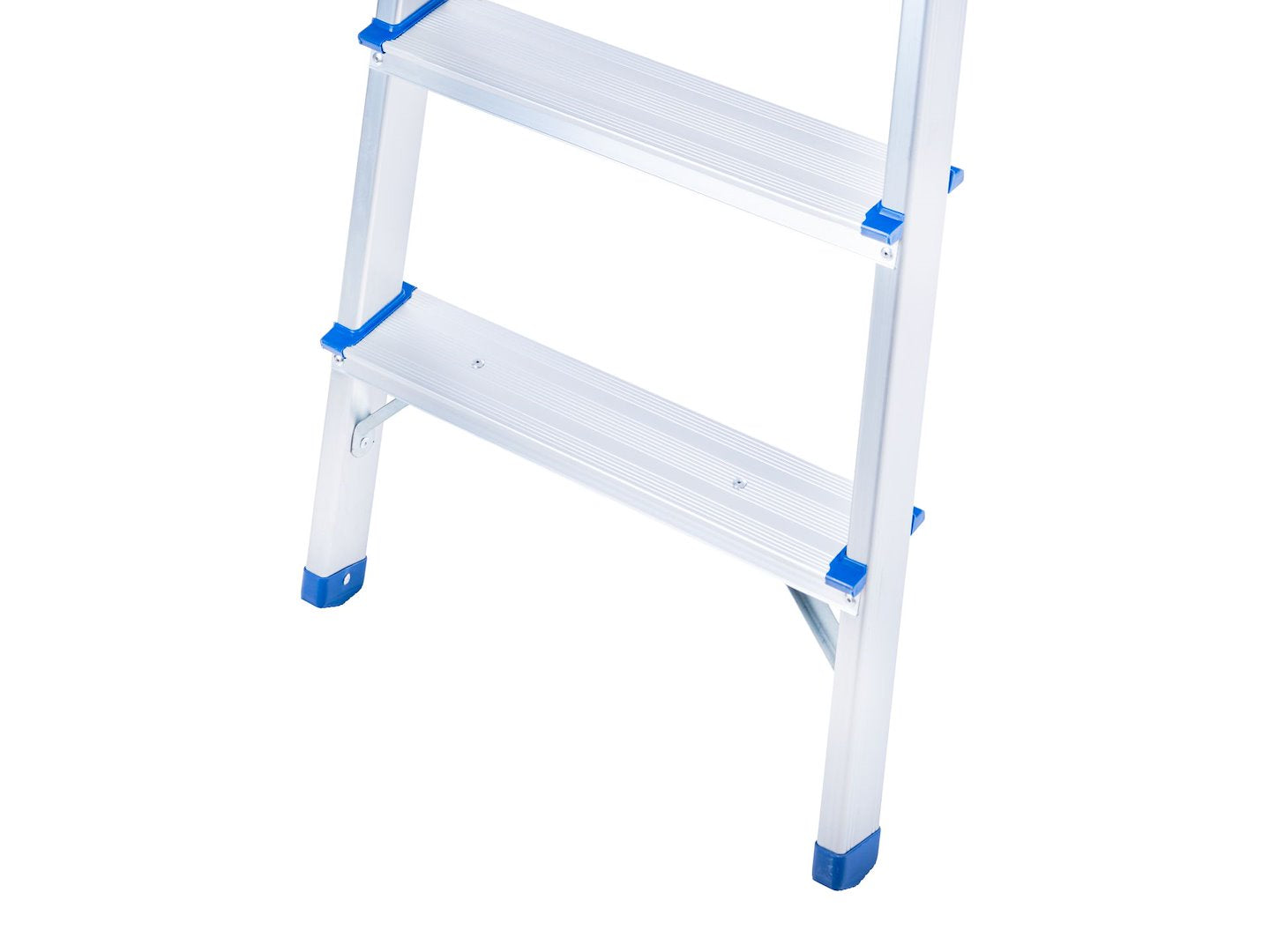 Scara pliabila din aluminiu cu 6 trepte, inaltime de lucru 3.19 m, capacitate maxima 150 kg, Geko G02418