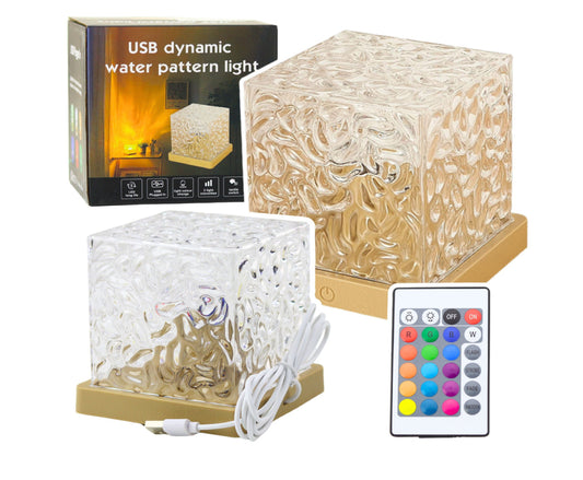 Lampa de veghe LED cu 16 culori RGB, telecomanda, 11.5 x 11.5 cm, Lean 27710