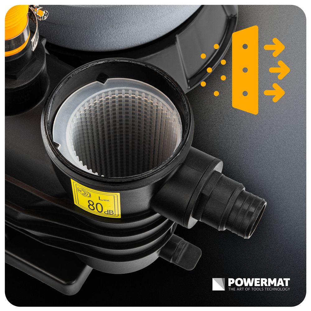 Pompa de nisip pentru piscina PM-PPDB-550JT, afisaj LCD, 13200 l / h, 550 W, Powermat PM1483