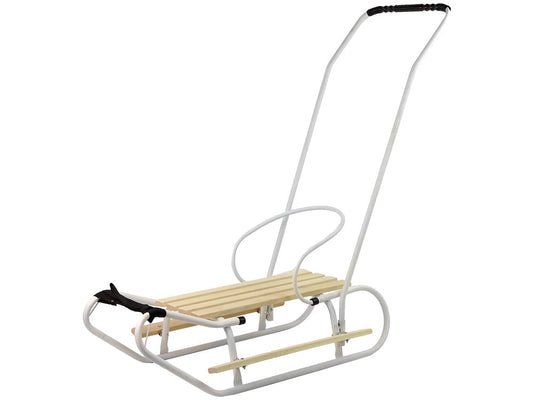 Sanie cu impingator, cadru de metal, alb, 83 x 38 cm, Lean 13364