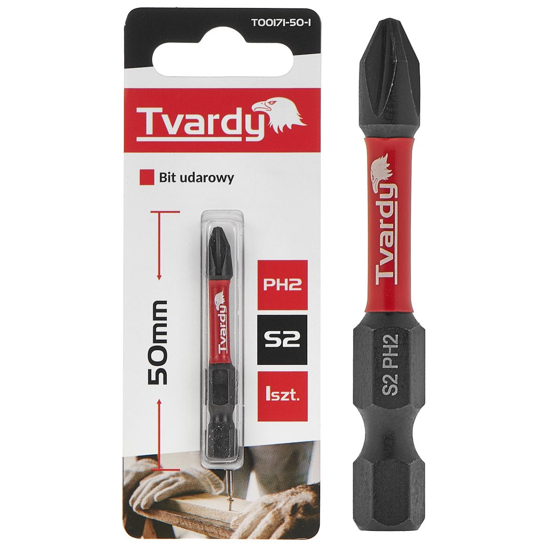 Bit de impact PH2, 50 mm S2, Tvardy T00171-50-1
