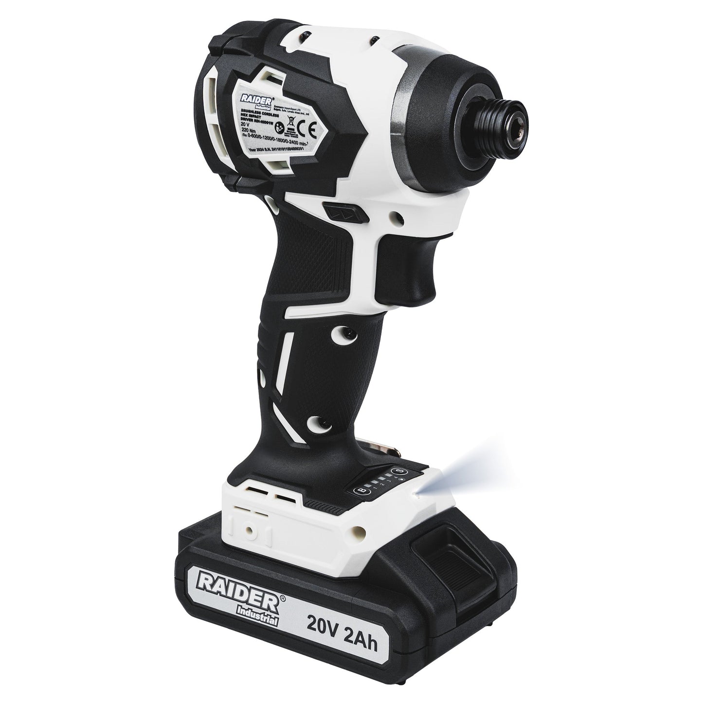 Set surubelnita cu impact brushless RDI-CDB04W si HID01W, 2 x 2Ah, Raider 011504