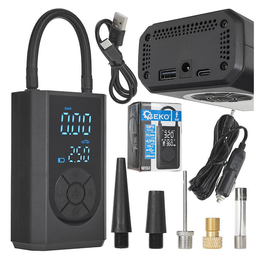 Mini compesor auto portabil 4000mAh 84W, Geko G01263