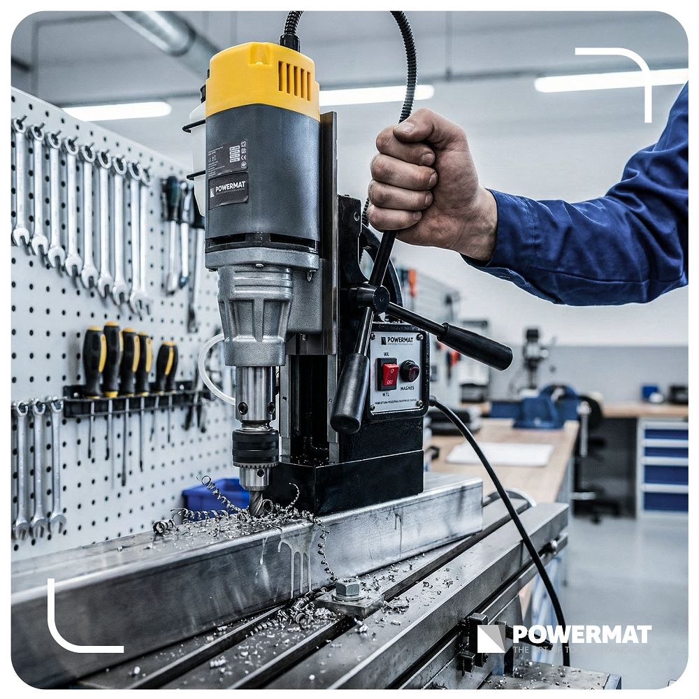 Statie de gaurit verticala cu magnet PM-WM-1500M, 1500 W, Powermat PM1456