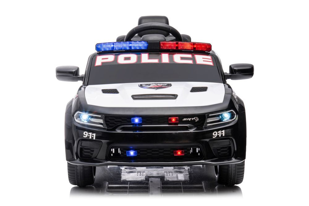 Masina de politie Dodge Charger, alb / negru, 107.5 x 56.5 x 33 cm, Lean 20011