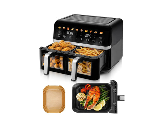 Friteuza dubla cu aer cald, 10 l, 2800 W, MalTec 113675