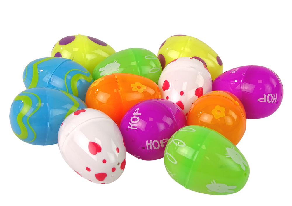 Set 12 oua de Paste cu surpriza figurine, multicolor, Lean 13104