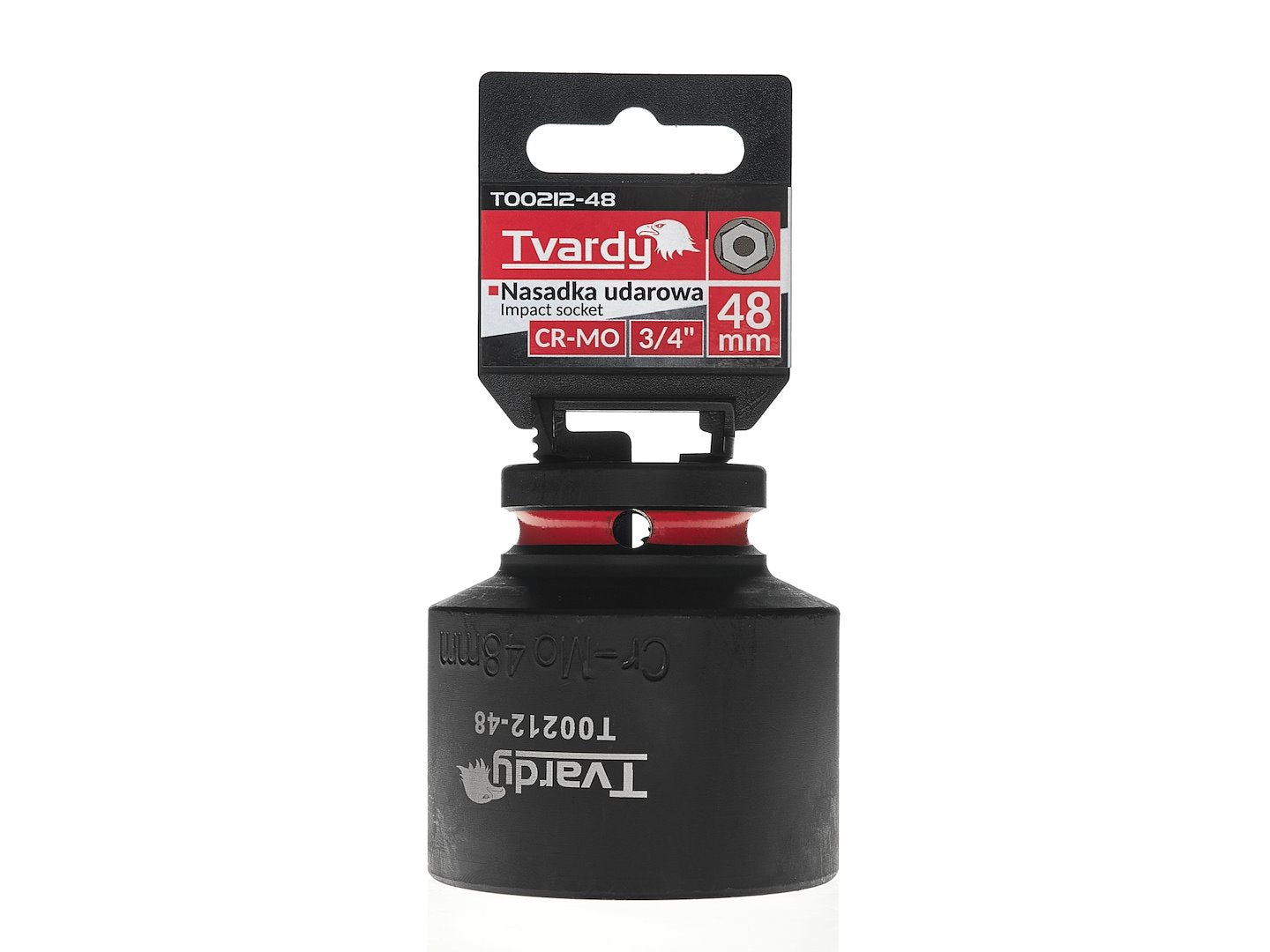 Cheie tubulara de impact in 6 puncte 3 / 4", 48 mm, Cr-Mo, Tvardy T00212-48