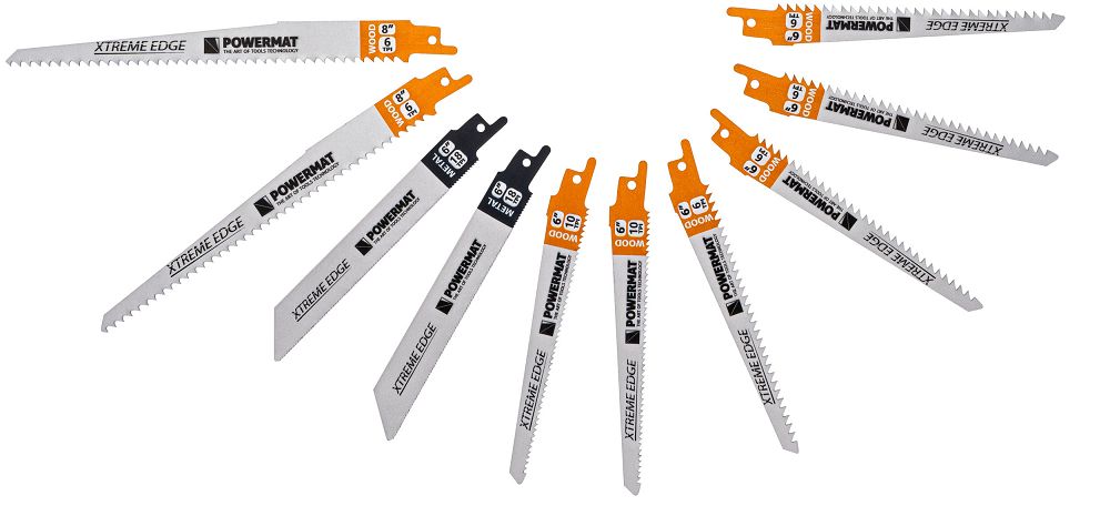 Set lame pentru fierastrau sabie PM-ZBDP10T, 10 bucati, Powermat PM1373