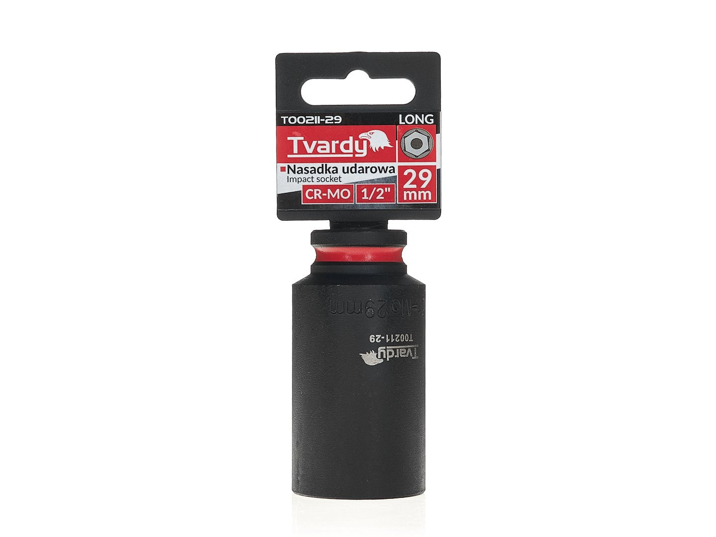 Cheie tubulara de impact lunga in 6 puncte 1 / 2", 29 mm, Cr-Mo, Tvardy T00211-29