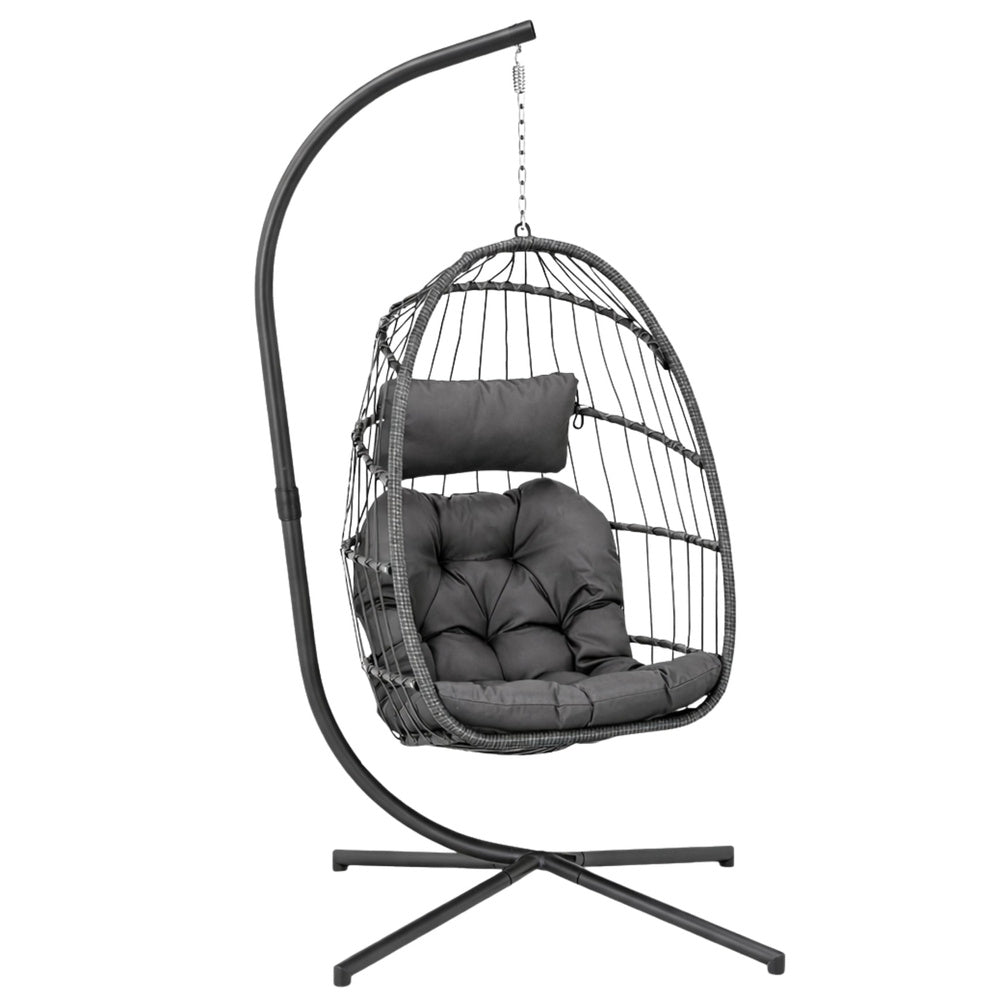 Balansoar suspendat de gradina Cocoon, 192 cm, gri, Lean 30645