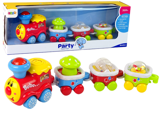 Trenulet educational, 13 x 11 x 7 cm, multicolor, Lean 14605
