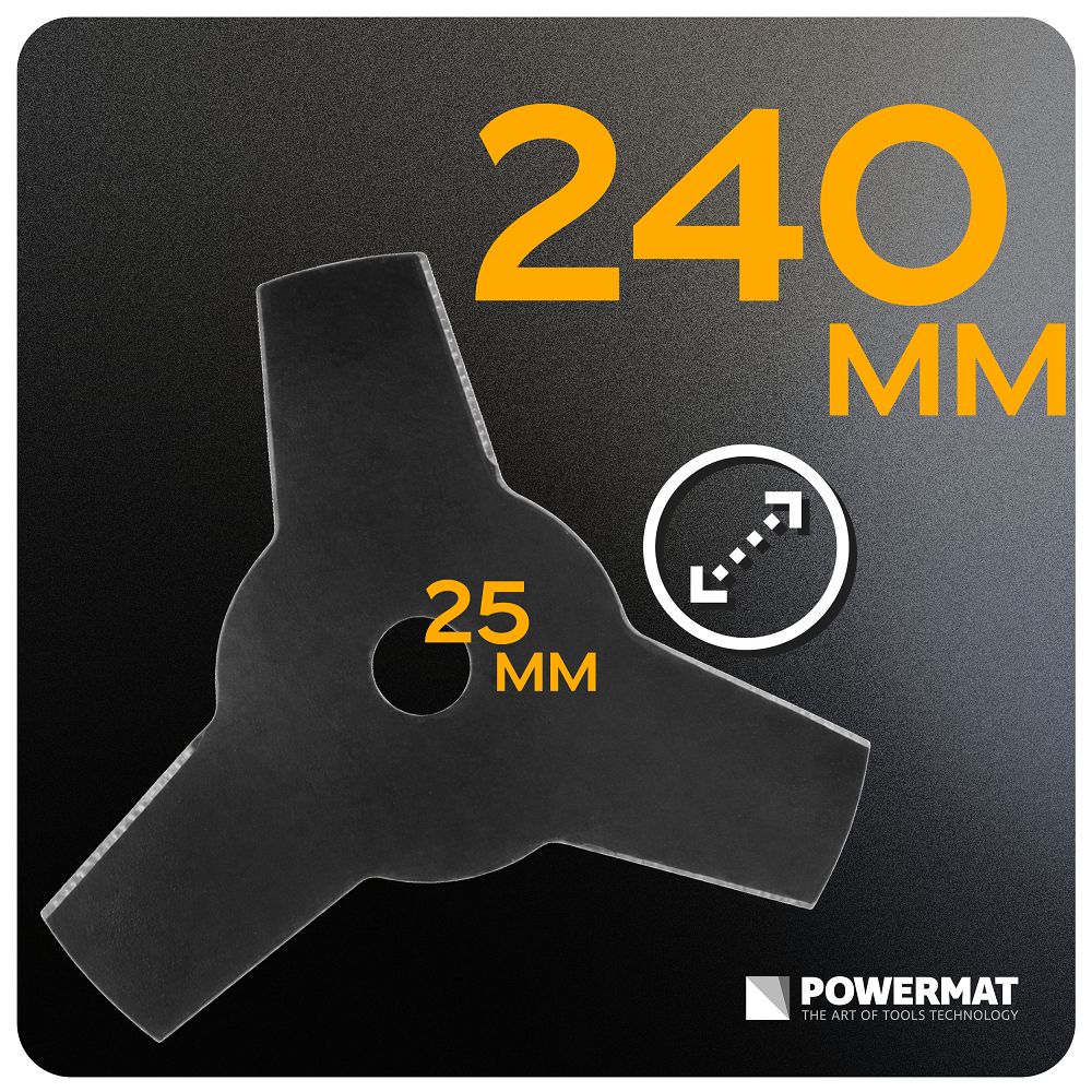 Lama pentru motocoasa PM-TTDK-3ZM, 25 mm,  Powermat PM1653