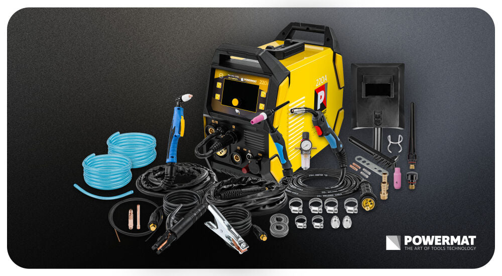 Aparat de sudura tip invertor migomat PM-PAS-220L, afisaj LCD, 220 A, Powermat PM1671
