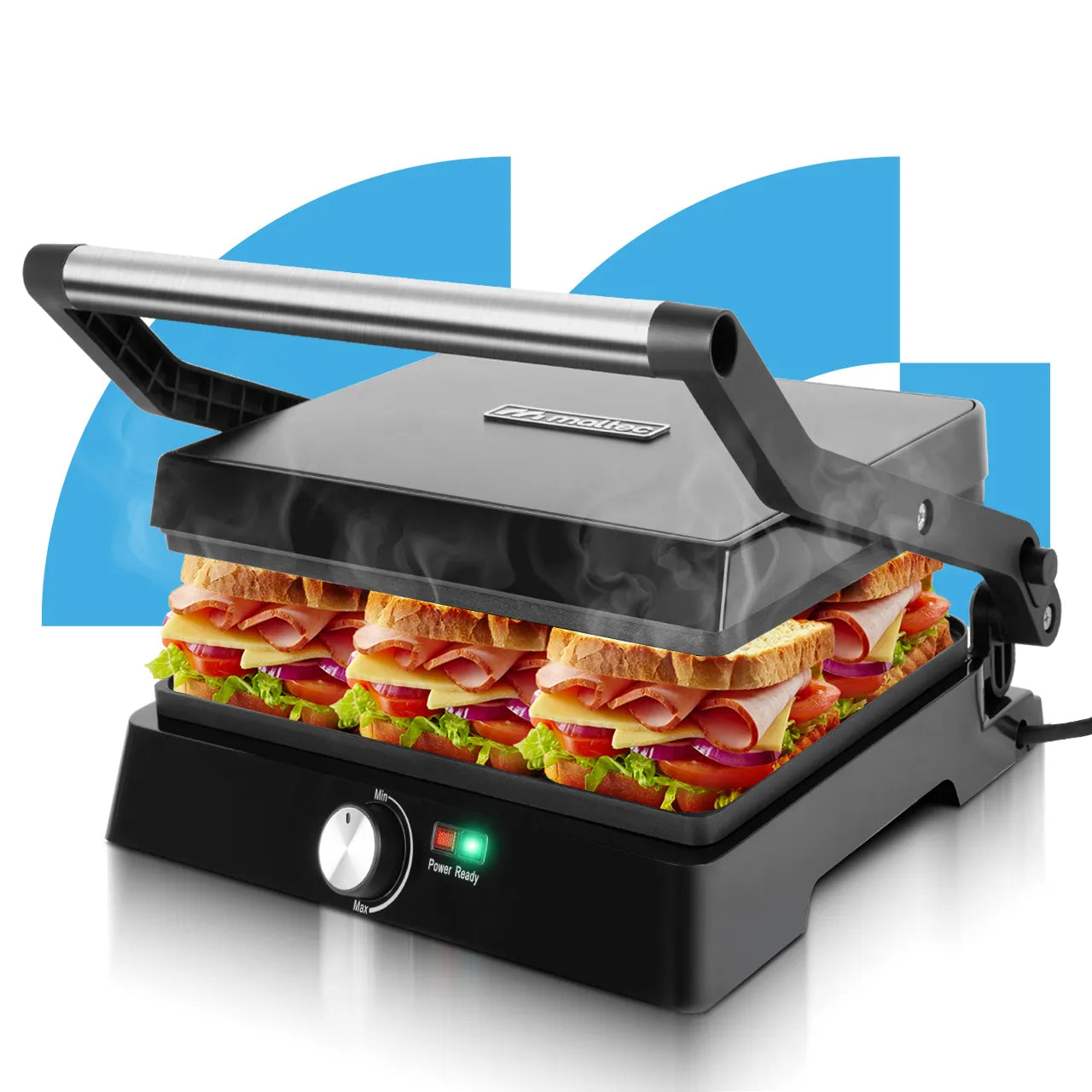 Gratar electric pentru sandwich SM3000, 2200 W, MalTec 113328