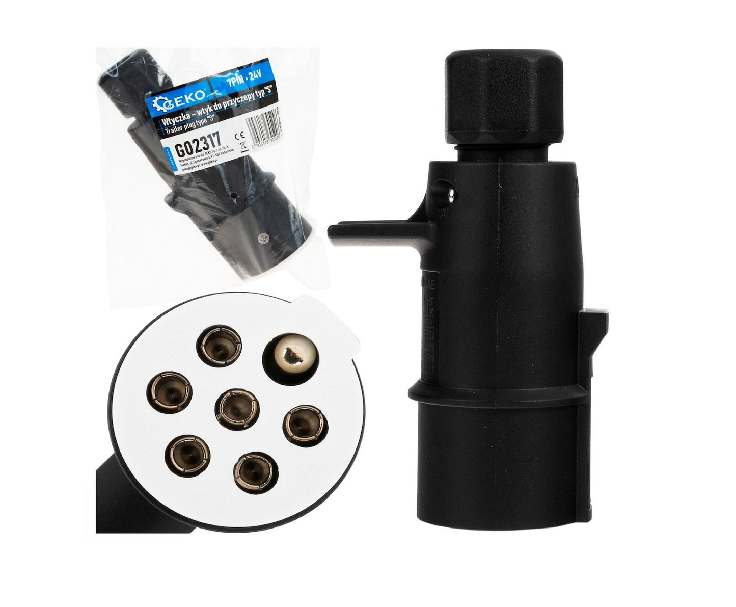 Adaptor remorca tip "S", 7PIN 24V, Geko G02317