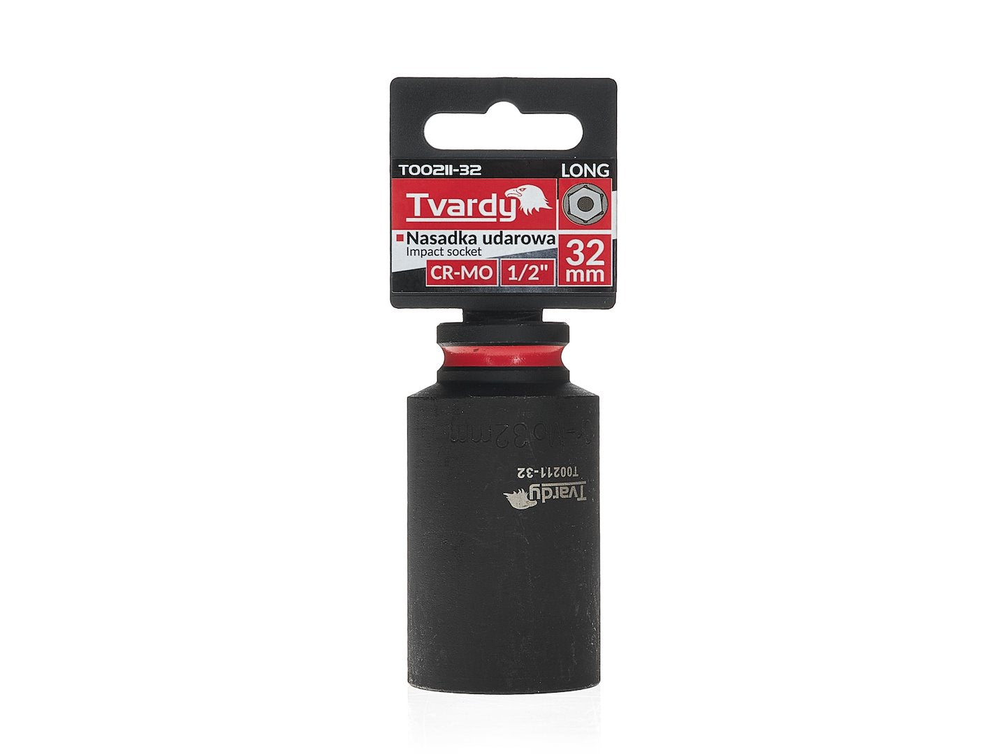 Cheie tubulara de impact in 6 puncte 1 / 2", 32 mm, Cr-Mo, Tvardy T00211-32