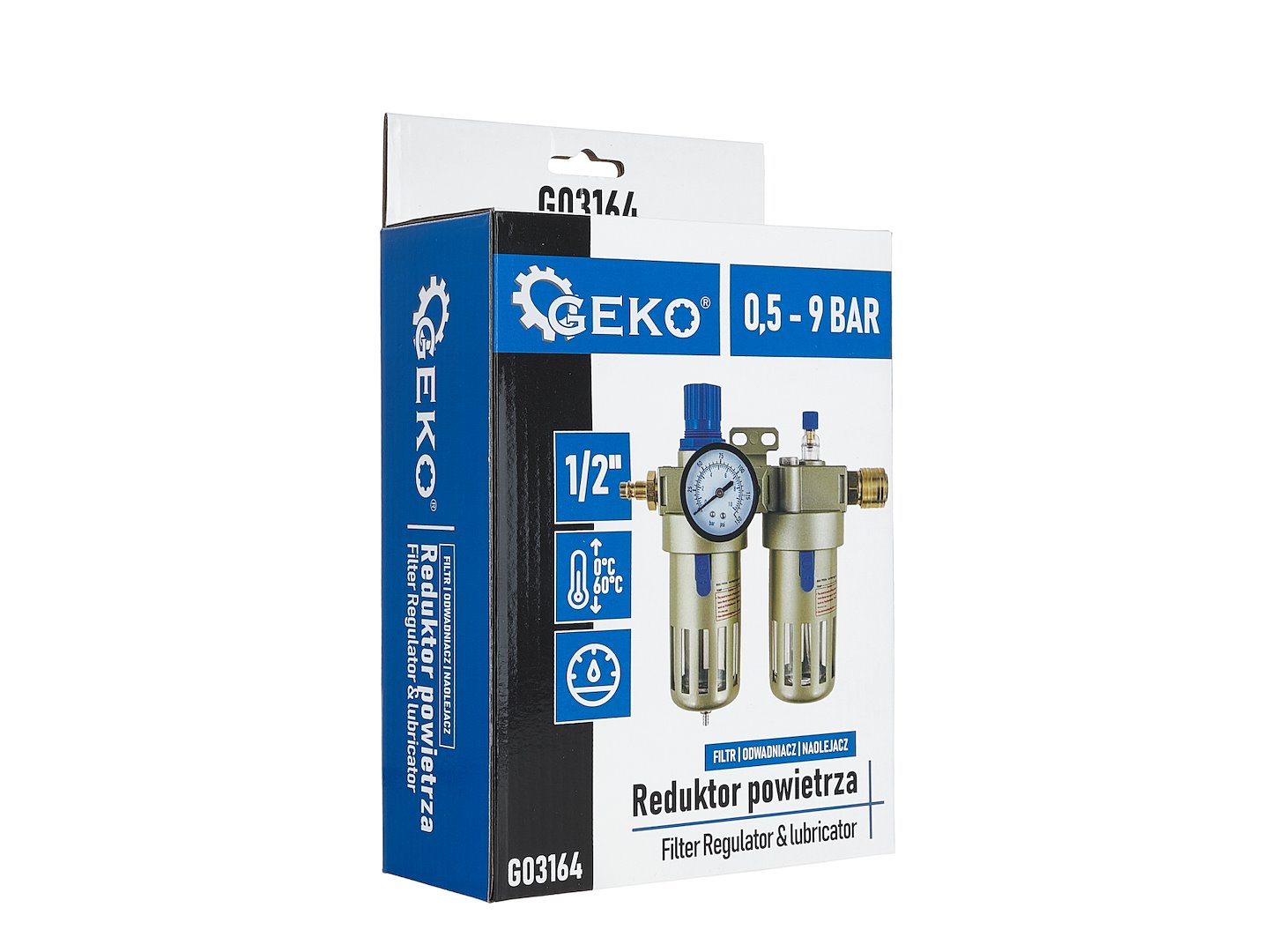 Reductor de aer pentru scule pneumatice 3 / 8", 9 bar, Geko G03164