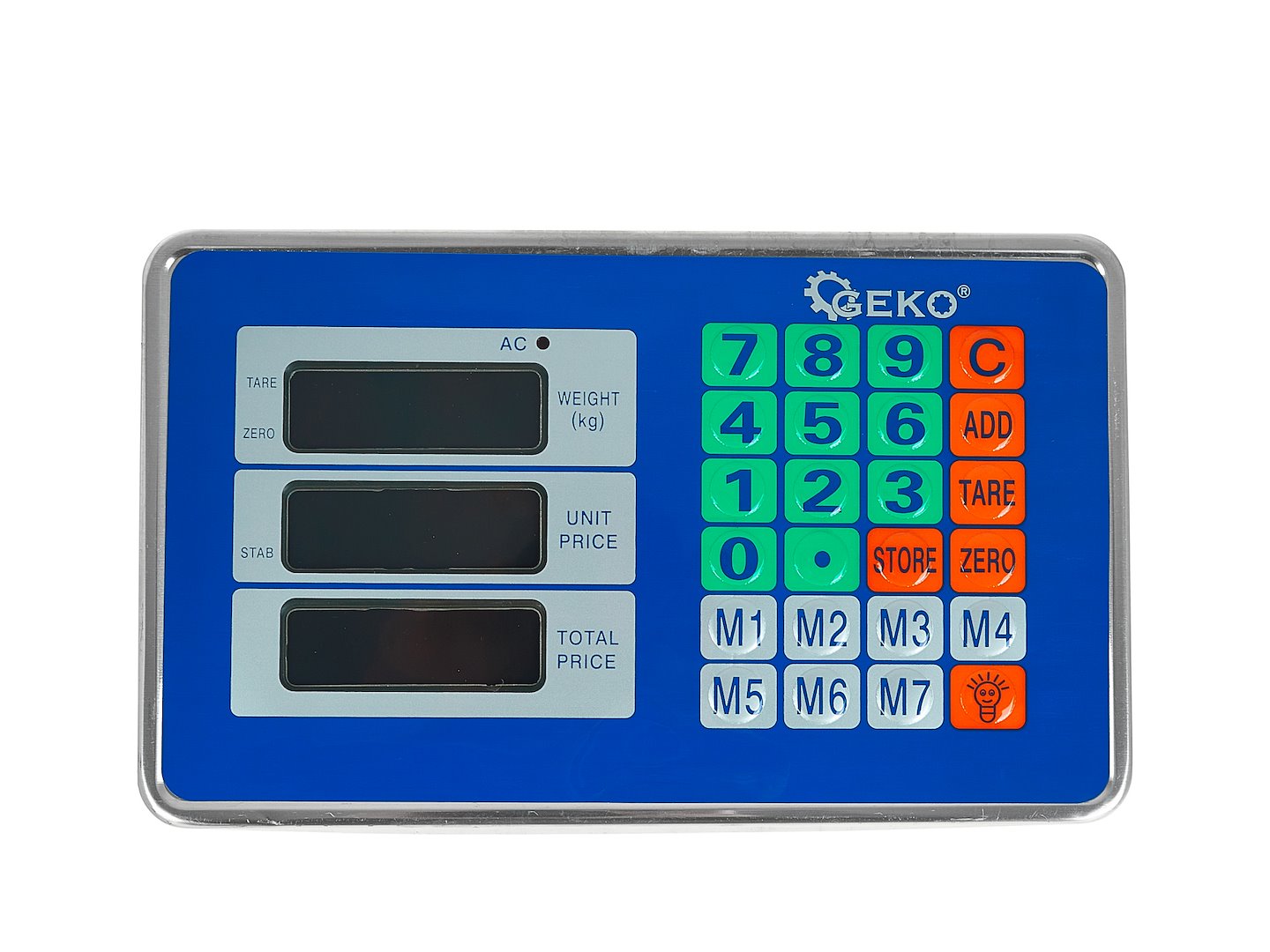 Cantar comercial cu platforma, afisaj LCD, capacitate maxima 150 kg, Geko G71164