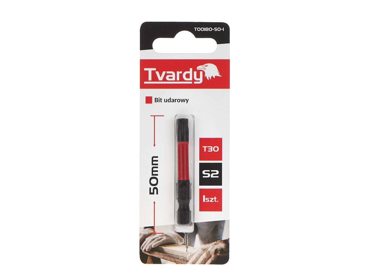 Bit de impact T30, 50 mm S2, Tvardy T00180-50-1
