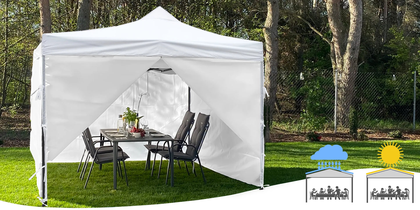 Cort de gradina pavilion, 3 x 3 x 3.1 m, alb, MalTec 112814