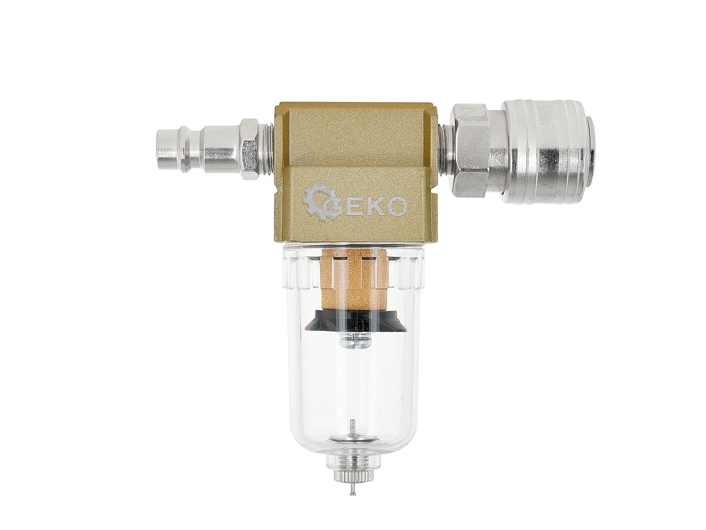 Filtru de aer cu decantor si reductor 1 / 4" cu conectori rapizi, Geko G03165