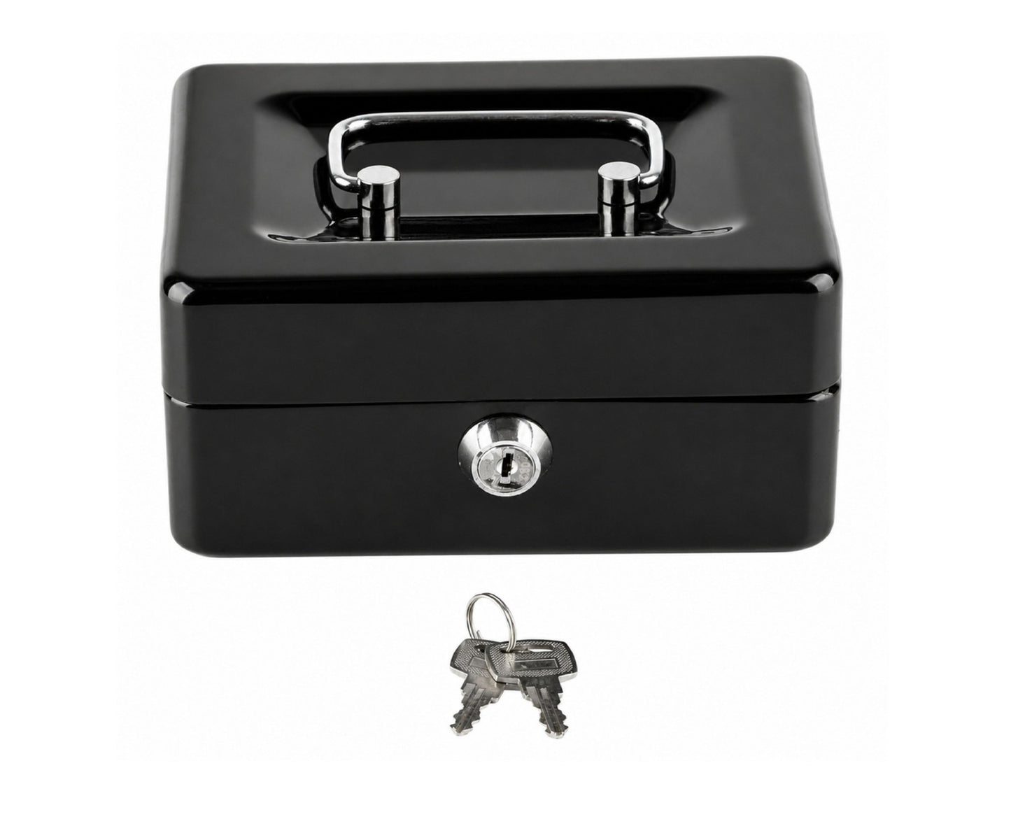 Mini cutie metalica de valori, 13x10 cm, negru, Lean 30698