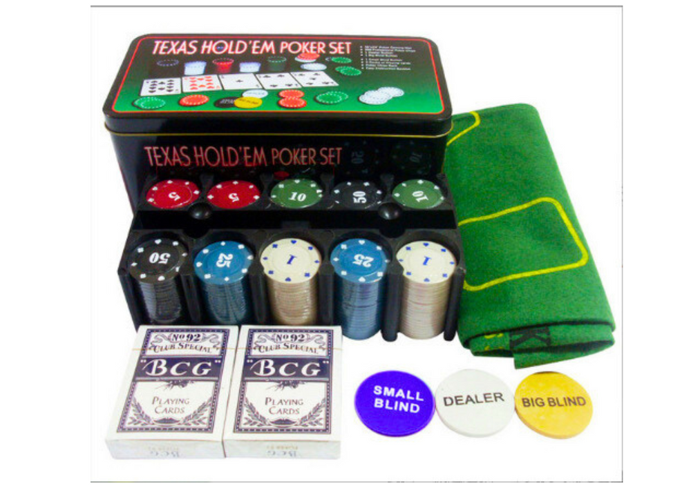 Set de joc Poker, 2 pachete de carti, jetoane si tabla de joc, Lean 20164