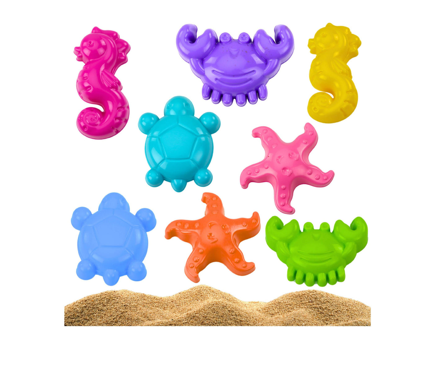 Set forme pentru nisip in forma de animale, 4 bucati, Lean 14564