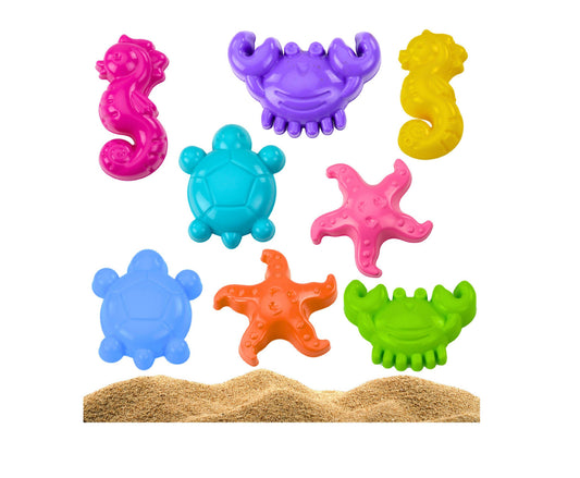 Set forme pentru nisip in forma de animale, 4 bucati, Lean 14564