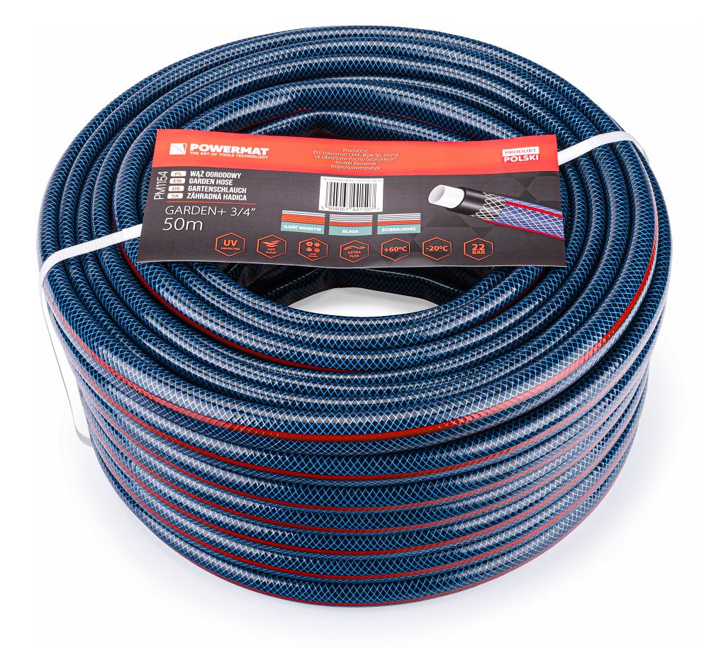 Furtun de gradina Garden+ 3 / 4" 50 m, Powermat PM1154