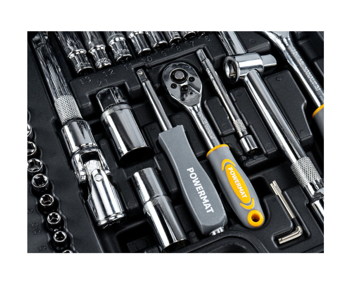 Trusa chei si biti PM-ZKNB-108SU, 1/2" | 1/4", 108 bucati, Powermat PM1614