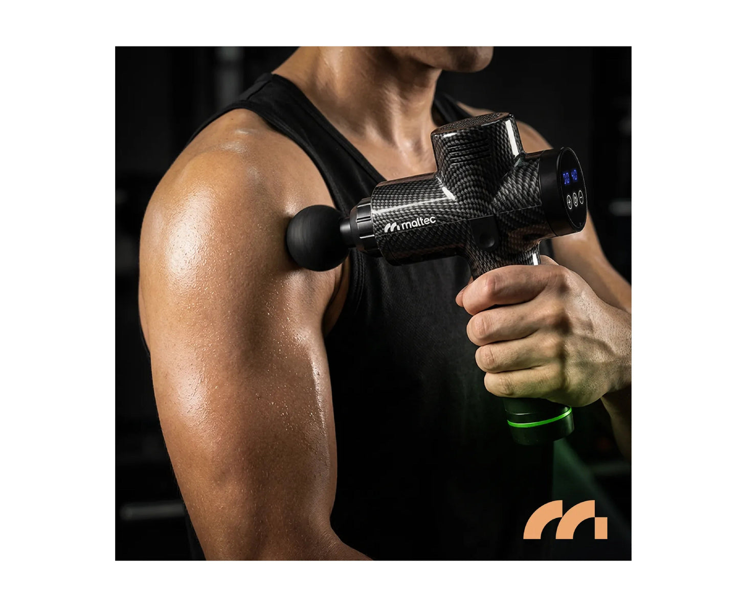 Pistol de masaj cu capete 10 capete interschimbabile, afisaj LCD, MalTec 113856