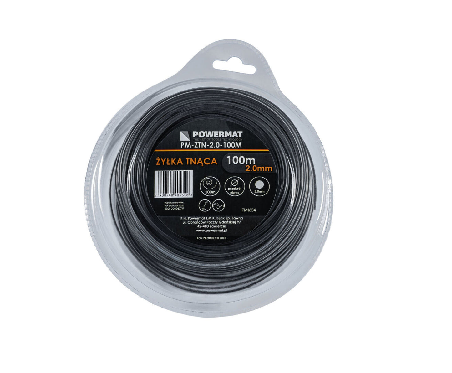 Fir rotund pentru motocoasa PM-ZTN-2.0-100M, 100 m, Powermat PM1634