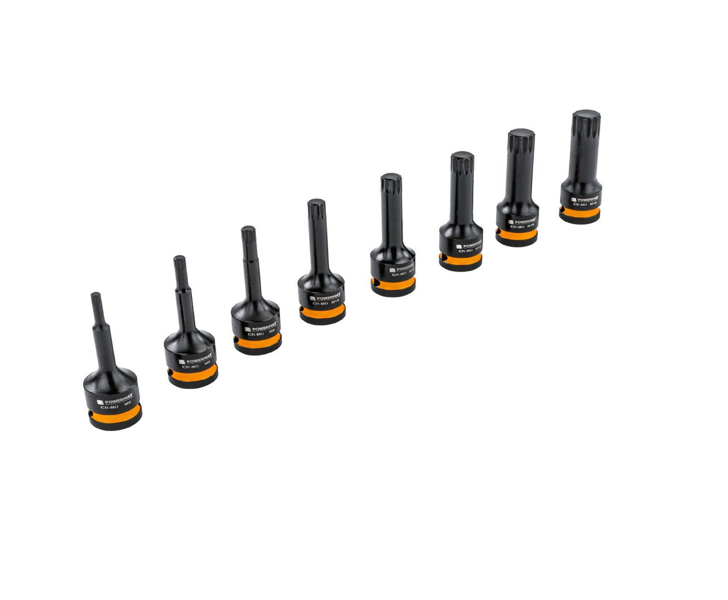 Set chei tubulare de impact PM-ZNU-518T, 8 bucati, Powermat PM1384