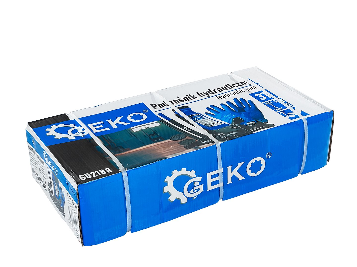 Cric hidraulic tip crocodil cu 2 pistoane si pedala de picior, 75-505mm, 3 T, Geko G02188