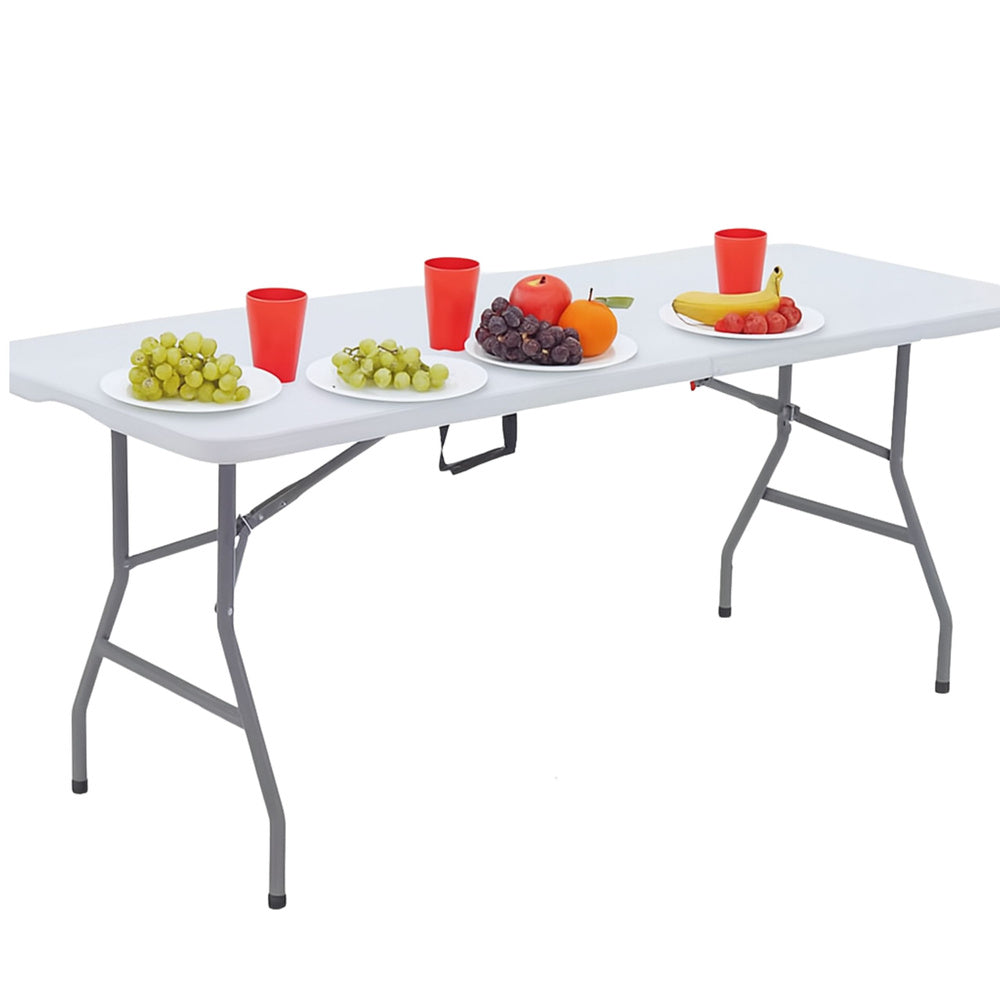 Masa pliabila cu blocare, 180 x 74 cm, alb, Lean 26580
