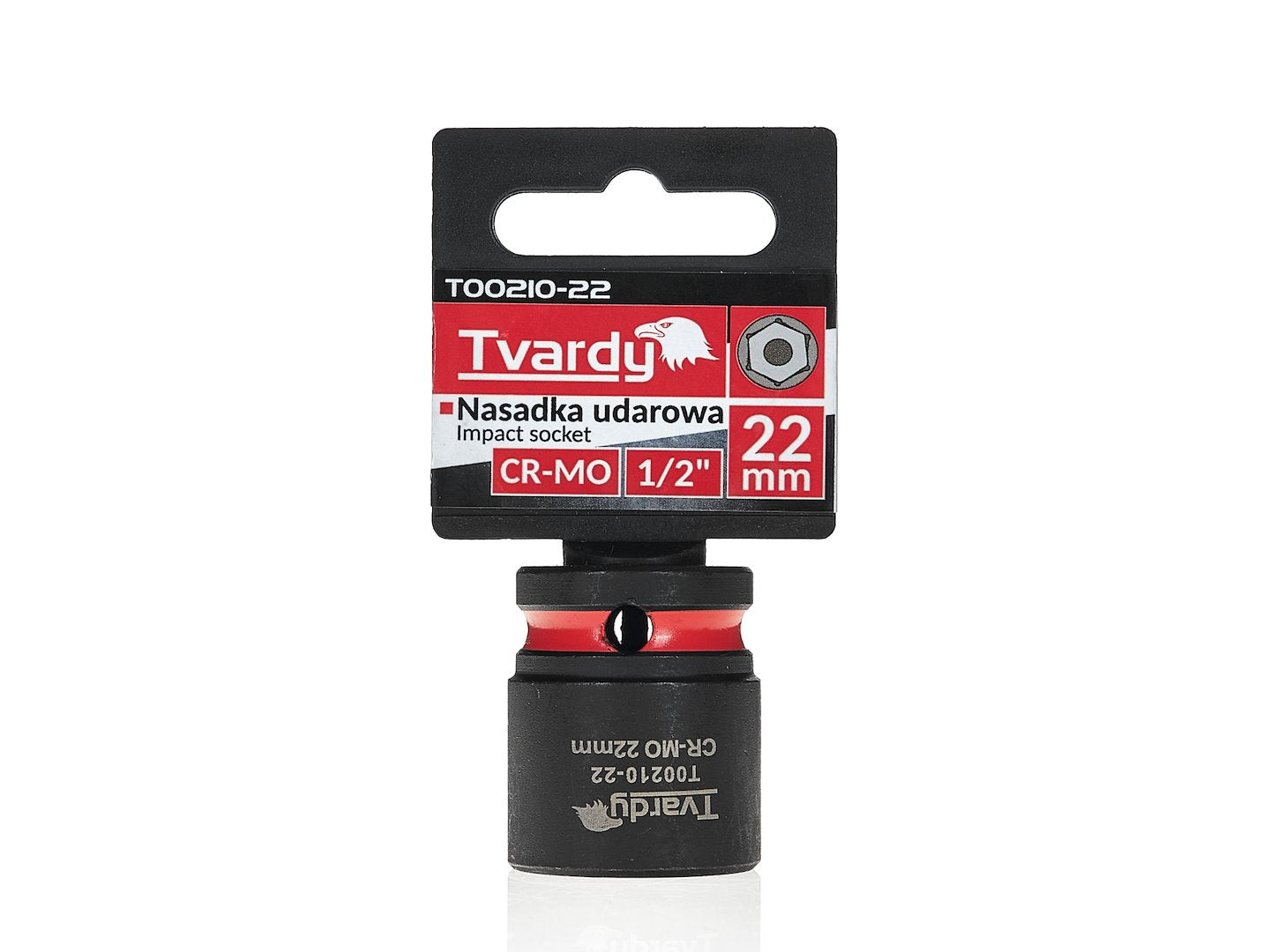 Cheie tubulara de impact in 6 puncte, 1 / 2", 22 mm, Tvardy T00210-22