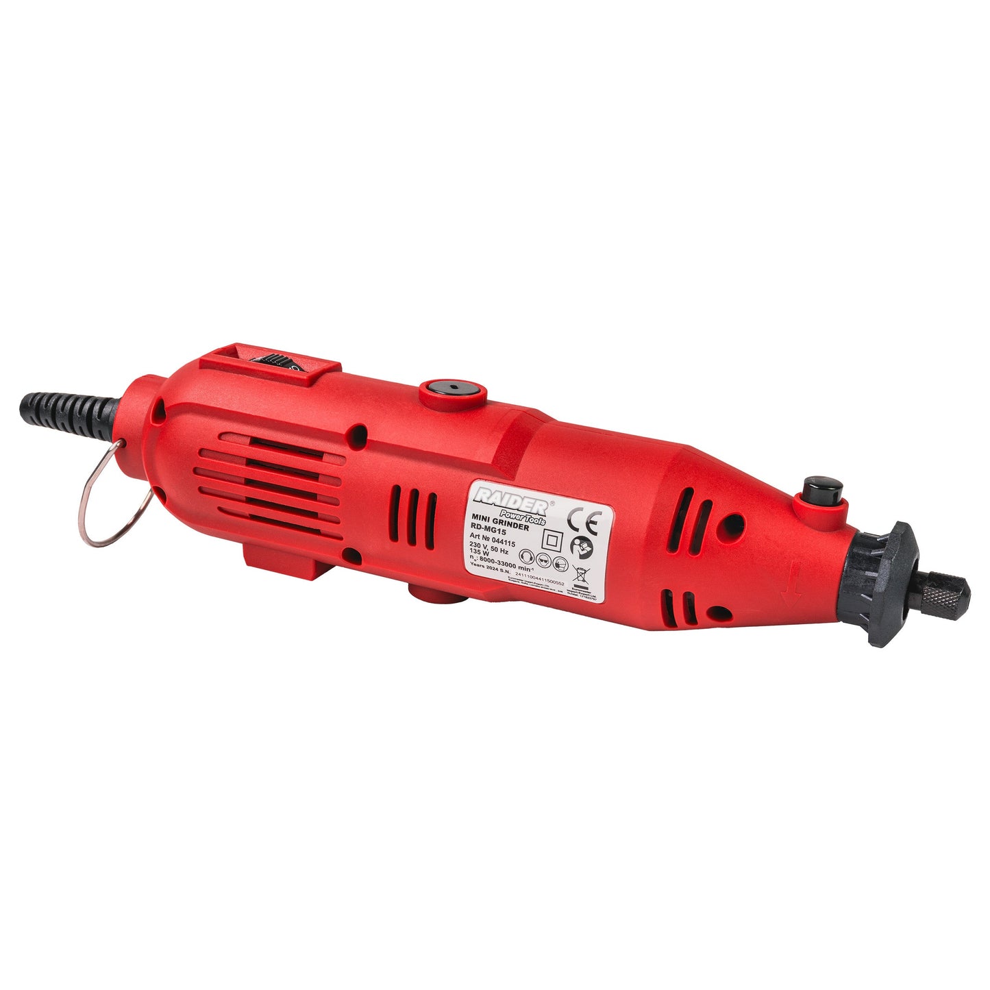 Set mini polizor drept cu 100 accesorii RD-MG15 135 W, viteza variabila, Raider 044115