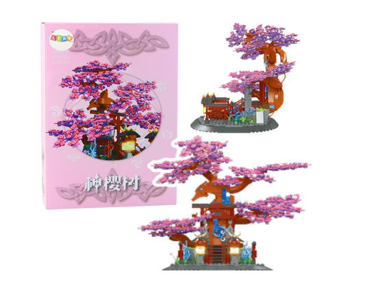 Set de constructie copac de cires, 29 x 33 x 25.5 cm, 1370 piese, Lean 14248